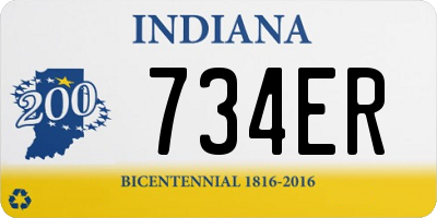 IN license plate 734ER