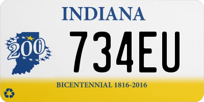 IN license plate 734EU
