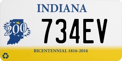 IN license plate 734EV