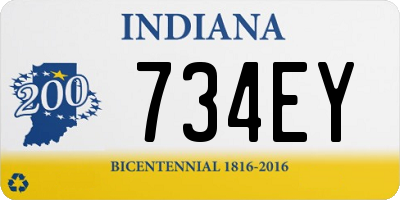 IN license plate 734EY