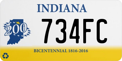 IN license plate 734FC