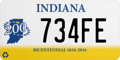 IN license plate 734FE