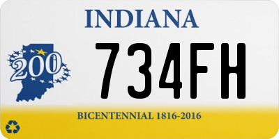 IN license plate 734FH