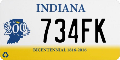 IN license plate 734FK