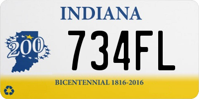 IN license plate 734FL