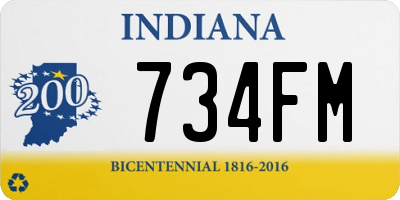 IN license plate 734FM