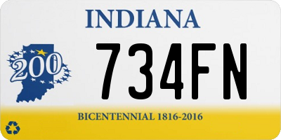 IN license plate 734FN
