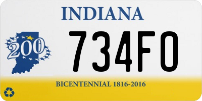 IN license plate 734FO