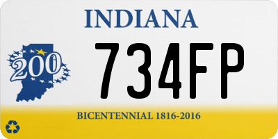 IN license plate 734FP