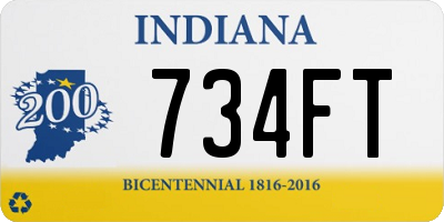 IN license plate 734FT