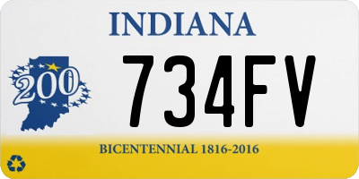 IN license plate 734FV