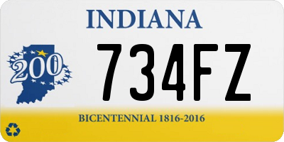 IN license plate 734FZ