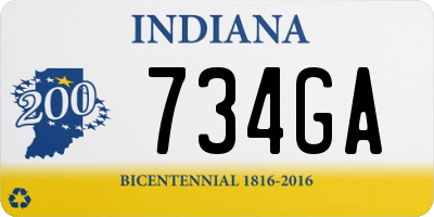 IN license plate 734GA