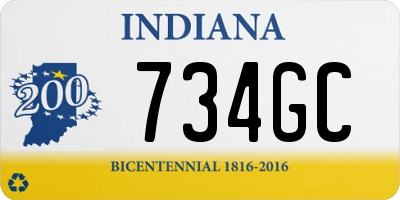 IN license plate 734GC