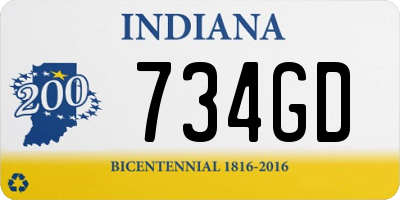 IN license plate 734GD