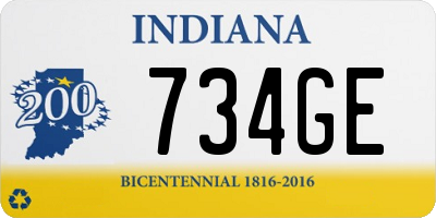 IN license plate 734GE