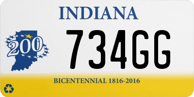 IN license plate 734GG