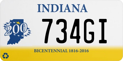 IN license plate 734GI