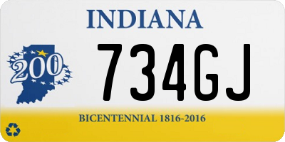 IN license plate 734GJ