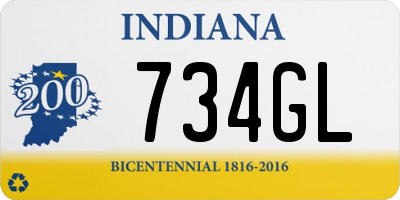 IN license plate 734GL