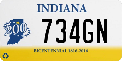 IN license plate 734GN