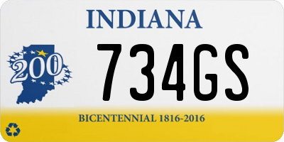 IN license plate 734GS