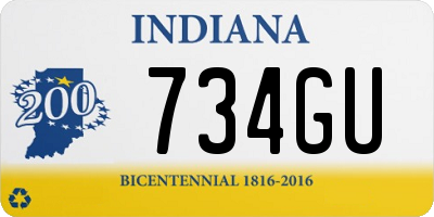 IN license plate 734GU