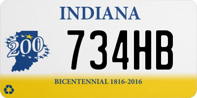 IN license plate 734HB
