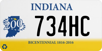 IN license plate 734HC