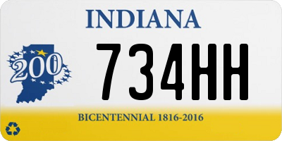 IN license plate 734HH