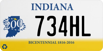 IN license plate 734HL