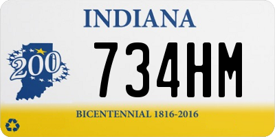 IN license plate 734HM