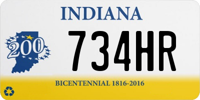 IN license plate 734HR