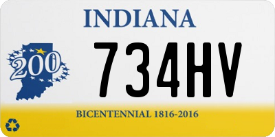 IN license plate 734HV