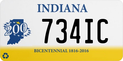 IN license plate 734IC