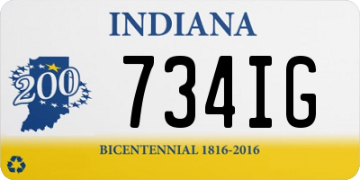 IN license plate 734IG