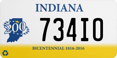 IN license plate 734IO