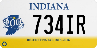 IN license plate 734IR