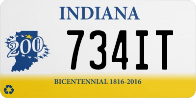 IN license plate 734IT
