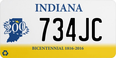 IN license plate 734JC