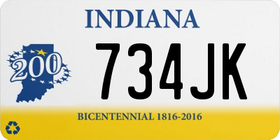 IN license plate 734JK