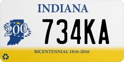 IN license plate 734KA