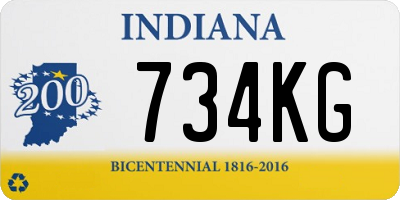 IN license plate 734KG