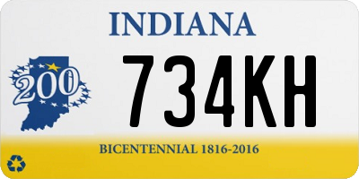 IN license plate 734KH