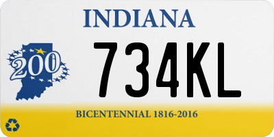 IN license plate 734KL