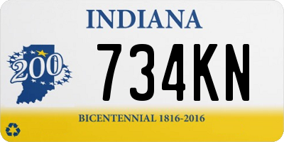 IN license plate 734KN