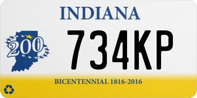 IN license plate 734KP