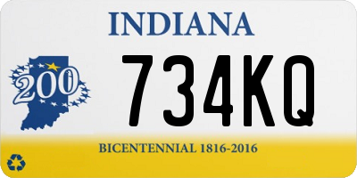 IN license plate 734KQ