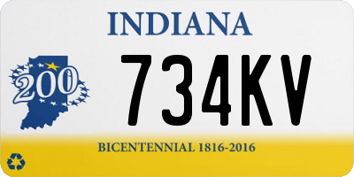 IN license plate 734KV