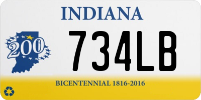 IN license plate 734LB